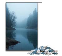 Puzzle da 1000 pezzi "Il lago nella nebbia sembra un paese delle fate" per adulti puzzle impossibile antistress per adolescenti dai 14 anni in su 1000 pezzi (75x50 cm)