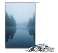 Puzzle da 1000 pezzi Il lago nella nebbia sembra un paese delle fate Puzzle per adulti Puzzle in legno Giochi per famiglie 1000 pezzi (38x26 cm)