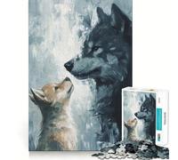 Puzzle da 1000 pezzi "Il legame dei lupi" per ragazzi, gioco di allenamento mentale, gioco di gruppo, taglio di precisione, regalo per le festività 50x75cm