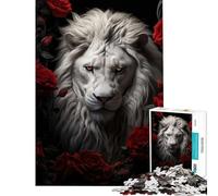 Puzzle da 1000 pezzi Il Leone Bianco Gioco avvincente per coltivare la pazienza Divertente e perfetto come regalo di compleanno (dimensioni 38x26cm)