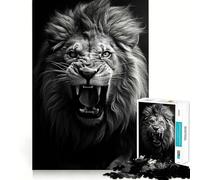 Puzzle da 1000 pezzi "Il Leone Nobile" per adulti, gioco di puzzle rilassante e divertente, taglio premium, regalo di compleanno 38x52cm
