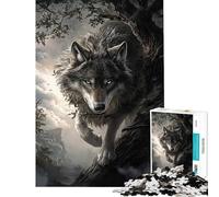 Puzzle da 1000 pezzi "Il lupo nel bosco" gioco educativo sfida di gioco ottimo regalo e giocattolo per passare il tempo durante le vacanze (dimensioni 38x52cm)