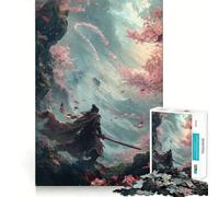 Puzzle da 1000 pezzi "Il Lupo Samurai" per adolescenti, gioco di logica e stimolazione mentale, passatempo rilassante, taglio preciso, regalo perfetto 38x52cm