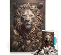 Puzzle da 1000 pezzi "Il Paese delle Meraviglie del Leone" gioco impossibile taglio di precisione con pezzi di forma casuale completamente ad incastro 50x75cm