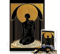Puzzle da 1000 pezzi "Il peso dell'oro" con figure dorate in stile Art Déco, ideale per adolescenti Un gioco stimolante per la mente, un'oasi di tranquillità e un regalo perfetto 38x52cm