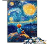Puzzle da 1000 pezzi "Il piccolo principe del cielo notturno", difficile da completare ma divertente e spiritoso, regalo di compleanno, regali, decorazione da parete (26x38cm)