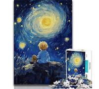 Puzzle da 1000 pezzi "Il piccolo principe del cielo notturno" per adulti e adolescenti, difficile da completare ma divertente e spiritoso, un'idea regalo e un arredamento per la casa unici (38x26cm)