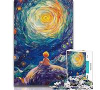 Puzzle da 1000 pezzi Il piccolo principe del cielo notturno Puzzle per adulti 1000 pezzi Difficile, interessante Riduzione dello stress Interazione genitore-figlio 26x38cm
