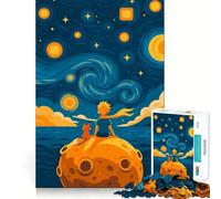 Puzzle da 1000 pezzi "Il Piccolo Principe e la Volpe" per adulti, gioco di logica stimolante, antistress, bordi trasparenti, regalo per le festività 38x52cm