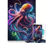 Puzzle da 1000 pezzi "Il polpo intelligente" per ragazzi, gioco cognitivo, svago rilassante, assemblaggio di motivi, opera d'arte 38x26cm