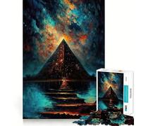 Puzzle da 1000 pezzi "Il ponte verso la piramide" con taglio netto,arte,concentrazione,gioco di costruzione,relax,divertimento per compleanni (38x26cm)