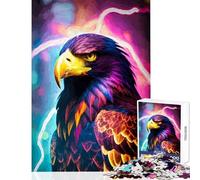 Puzzle da 1000 pezzi "Il potere dell'aquila" giocattoli antistress regalo per compleanni gioco educativo con poster abbinato e foglio di quiz dimensioni 50x75cm