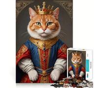 Puzzle da 1000 pezzi "Il Principe Gatto",taglio preciso,divertente gioco di abilità mentale,gioco per il tempo libero,regalo festivo (38x52cm)