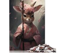 Puzzle da 1000 pezzi "Il racconto dei cervi", un puzzle samurai per adulti e adolescenti, puzzle in legno, gioco educativo, sfida, giocattolo, regali di compleanno, 1000 pezzi (75x50 cm)