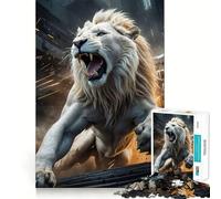 Puzzle da 1000 pezzi "Il Re della Giungla" per adulti, rompicapo, gioco rilassante, taglio perfetto, regalo memorabile 38x52cm