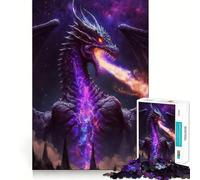 Puzzle da 1000 pezzi "Il Re Drago Cosmico" per adulti, gioco di puzzle rilassante e divertente, taglio di alta qualità, regalo di compleanno 38x26cm