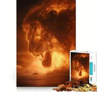 Puzzle da 1000 pezzi "Il Re Leone Celeste",perfetto per incastri impeccabili,ideale per allenare la mente,per momenti di relax e per un regalo di Natale rilassante (50x75cm)