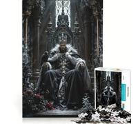 Puzzle da 1000 pezzi "Il Re Oscuro sul Trono", giocattolo fai-da-te, sfida impegnativa, con pezzi di forma casuale completamente ad incastro 38x52cm
