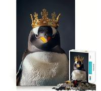 Puzzle da 1000 pezzi "Il Re Pinguino" per ragazzi, ideale per migliorare la memoria, senza stress, con design e assemblaggio rilassanti, un regalo perfetto (38x52cm)