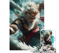 Puzzle da 1000 pezzi "Il Re Scimmia in posa d'azione" - Difficile e stimolante - Decorazione per la casa - Gioco interattivo per maggiori di 14 anni (38x52cm)