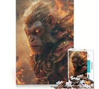 Puzzle da 1000 pezzi "Il Re Scimmia Infuocato", gioco impossibile, taglio di precisione, con pezzi di forma casuale completamente ad incastro 38x52cm