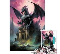 Puzzle da 1000 pezzi "Il Regno del Drago" sfida per l'intelligenza gioco avvincente antistress idea regalo (dimensioni 38x26cm)