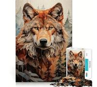 Puzzle da 1000 pezzi "Il Regno del Lupo Alfa" per adolescenti, ideale per rafforzare la memoria e il legame familiare, con bordi precisi e un regalo premuroso (38x26cm)