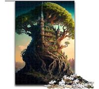 Puzzle da 1000 pezzi "Il regno delle fiabe", in cartone, ideale per il divertimento in famiglia, regalo perfetto per feste e compleanni, dimensioni 38x26cm