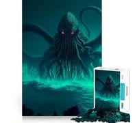 Puzzle da 1000 pezzi "Il richiamo di Cthulhu" per ragazzi, gioco di logica stimolante per il relax, bordi chiari, ideale come sorpresa di compleanno 38x52cm