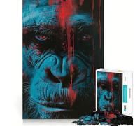 Puzzle da 1000 pezzi "Il Risveglio di Hanuman" con taglio liscio,gioco di logica,regalo,momento di relax,opera d'arte natalizia (38x52cm)