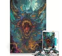 Puzzle da 1000 pezzi "Il ruggito del drago" per ragazzi, gioco pratico, di analisi e logica, adatto come decorazione da scrivania 38x26cm