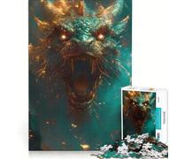 Puzzle da 1000 pezzi "Il ruggito del drago" per ragazzi, gioco pratico, di analisi e logica, adatto come decorazione da scrivania 38x26cm
