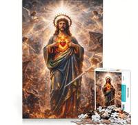 Puzzle da 1000 pezzi Il Sacro Cuore decorazione da parete regalo di compleanno compleanno e Natale 50x75cm