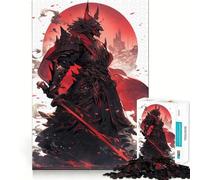 Puzzle da 1000 pezzi "Il Samurai delle Tenebre" per adulti, gioco rilassante e stimolante per la mente, regalo di compleanno di alta qualità 50x75cm