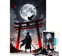 Puzzle da 1000 pezzi "Il Samurai Solitario con il Corvo" per adolescenti, gioco per allenare la mente, rilassante, artistico, da assemblare, regalo premuroso 50x75cm