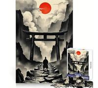 Puzzle da 1000 pezzi "Il sentiero dei samurai verso il sole rosso" per ragazzi ideale per migliorare la memoria per un divertimento rilassante e per ottenere risultati precisi Regalo elegante