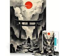 Puzzle da 1000 pezzi "Il sentiero dei samurai verso il sole rosso" per ragazzi ideale per migliorare la memoria per un divertimento rilassante e per ottenere risultati precisi Regalo elegante