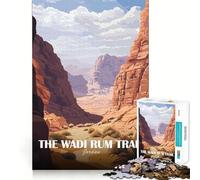 Puzzle da 1000 pezzi "Il sentiero del Wadi Rum, Giordania" - Gioco di logica, idea regalo, momento di relax, attività per compleanno (38x26cm)
