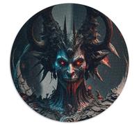 Puzzle da 1000 pezzi "Il Signore Oscuro", puzzle rotondo da 1000 pezzi per adulti, ideale per decorare la casa, allenare la mente e come regalo per le feste (67,5x67,5cm)