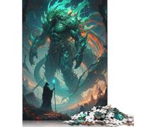 Puzzle da 1000 pezzi "Il Titano Celeste contro il Mago", difficoltà: puzzle per adulti, rafforza i rapporti tra i membri della famiglia (38x26 cm)