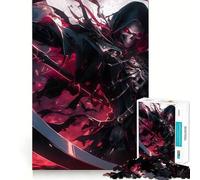 Puzzle da 1000 pezzi "Il Tristo Mietitore Rosso" per adolescenti, gioco per allenare la mente, rilassante, evasione artistica, regalo premuroso 38x26cm