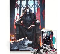 Puzzle da 1000 pezzi "Il vampiro e il suo lupo" decorazione da parete stimolante da completare ideale per rafforzare l'amore tra le coppie 50x75cm