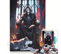 Puzzle da 1000 pezzi "Il vampiro e il suo lupo" gioco educativo rilassante e stimolante per la mente ideale come decorazione da scrivania 38x52cm