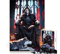 Puzzle da 1000 pezzi "Il vampiro e il suo lupo" per adolescenti, stimola la mente, favorisce una fuga rilassante, si incastra perfettamente e regala un Natale gioioso (38x52cm)