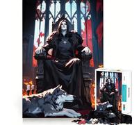 Puzzle da 1000 pezzi "Il vampiro e il suo lupo",sfida mentale,taglio di alta precisione,divertente passatempo (50x75cm)