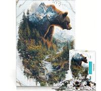 Puzzle da 1000 pezzi "Il Viandante Solitario" gioco rompicapo decorazione per la casa con pezzi di forma casuale completamente ad incastro 38x52cm