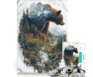 Puzzle da 1000 pezzi "Il Viandante Solitario" gioco rompicapo decorazione per la casa con pezzi di forma casuale completamente ad incastro 38x52cm