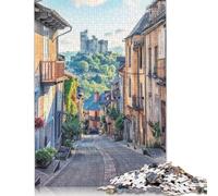 Puzzle da 1000 pezzi "Il villaggio di Najac" Poster Puzzle per adulti Difficoltà Puzzle Giocattolo Educativo Giochi Decorazione per la famiglia (75x50cm)
