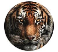Puzzle da 1000 pezzi "Il volto della tigre" - Puzzle rotondo da 1000 pezzi per adulti - Attività educativa per lo sviluppo delle abilità cognitive (67,5x67,5cm)
