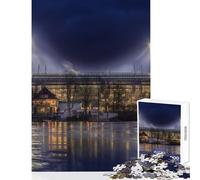 Puzzle da 1000 pezzi illuminato Werder Bremen giocattolo decorazione da parete regalo per compleanni gioco educativo allena il tuo cervello e le tue mani dimensioni 38x52cm